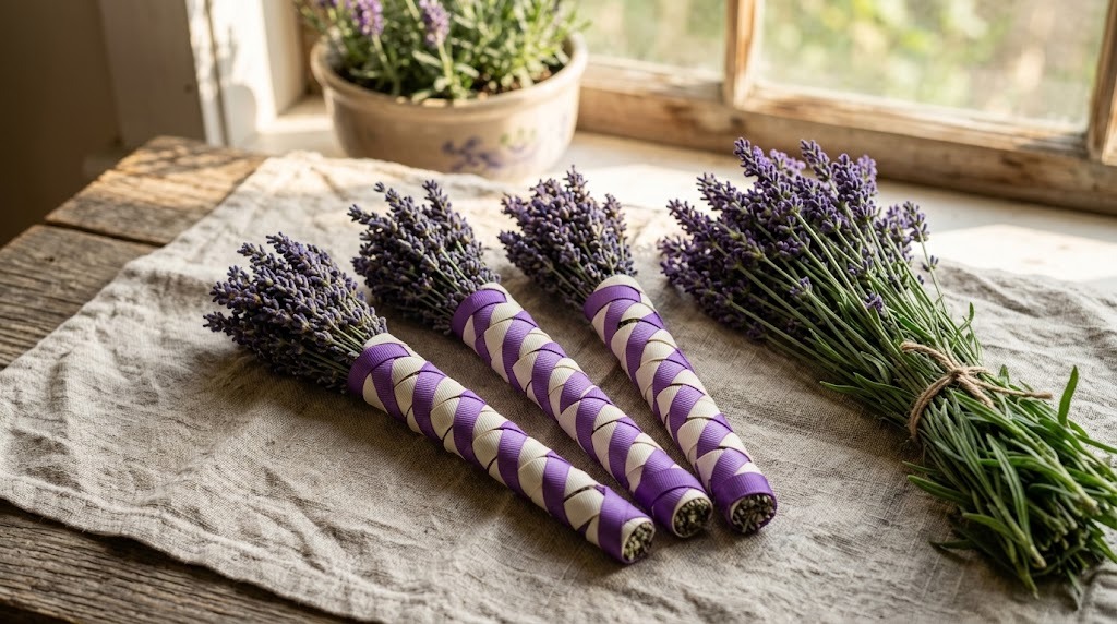 Weave lavender wands