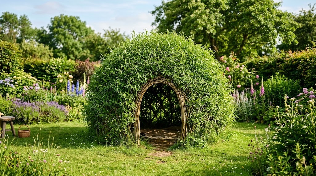 Grow a living willow den