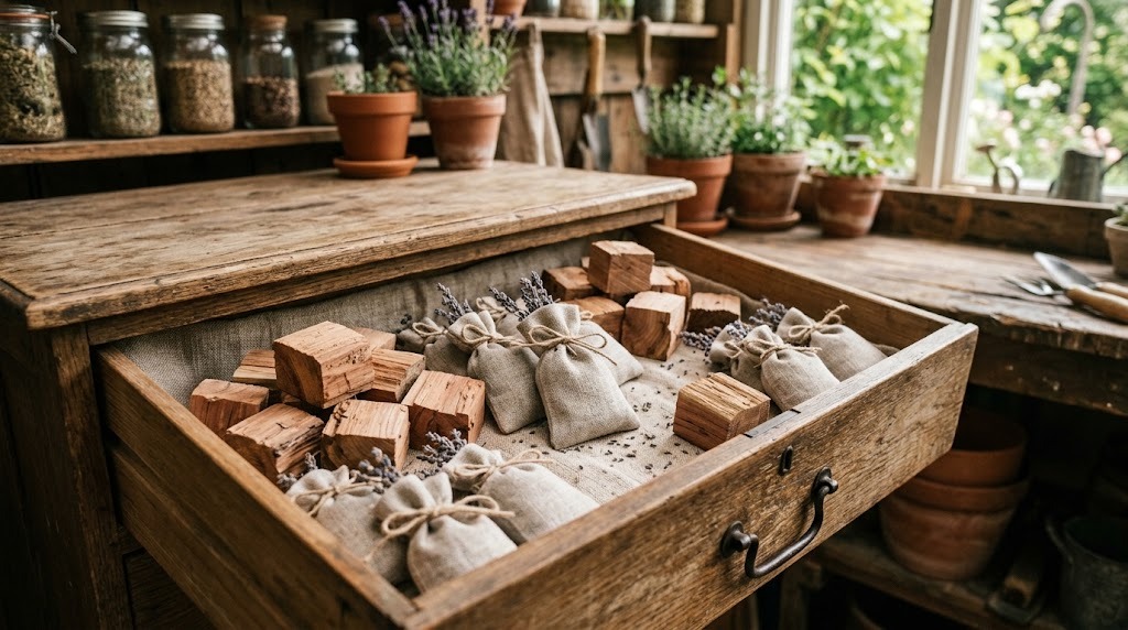 Moth-deterrent herbs