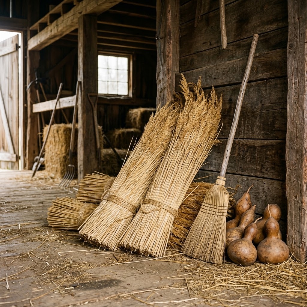 Reed, straw & broom corn