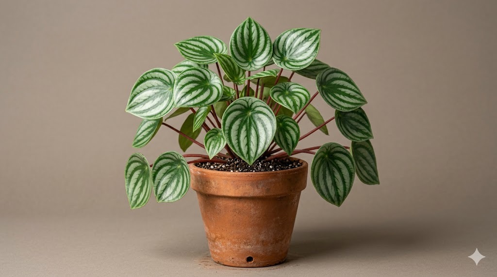 Watermelon Peperomia (Peperomia argyreia)